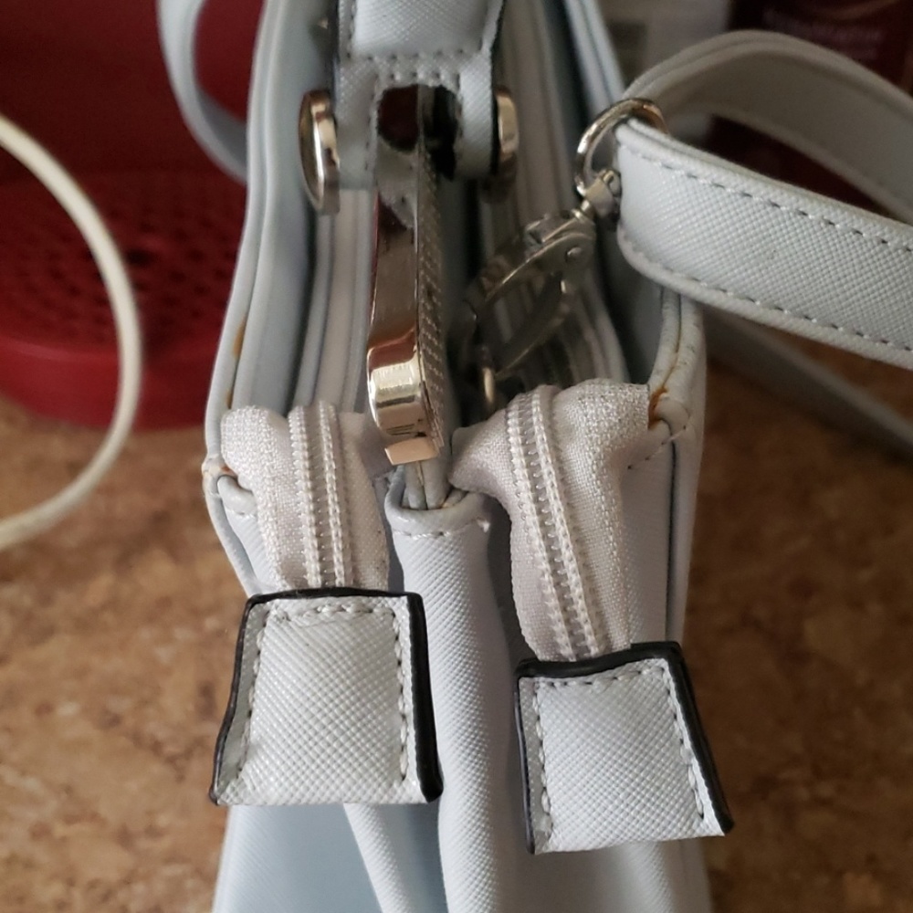 Catherine's Malandrino Blue/Gray Crossbody Satchel - Picture 8 of 8